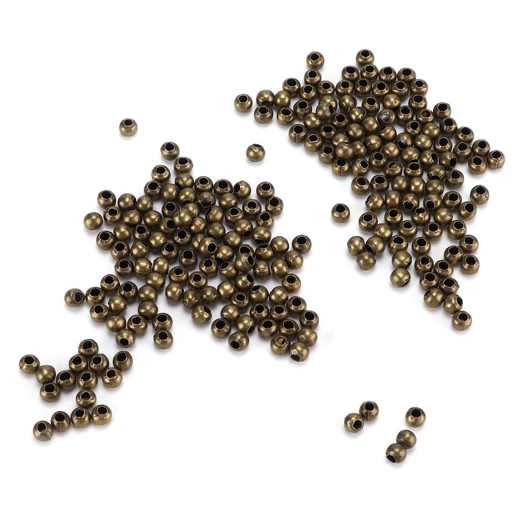 200 Stück Schmuckperlen Einfaches Material Armband Halskette Zubehör Trennperlen für DIY Schmuck Bronze