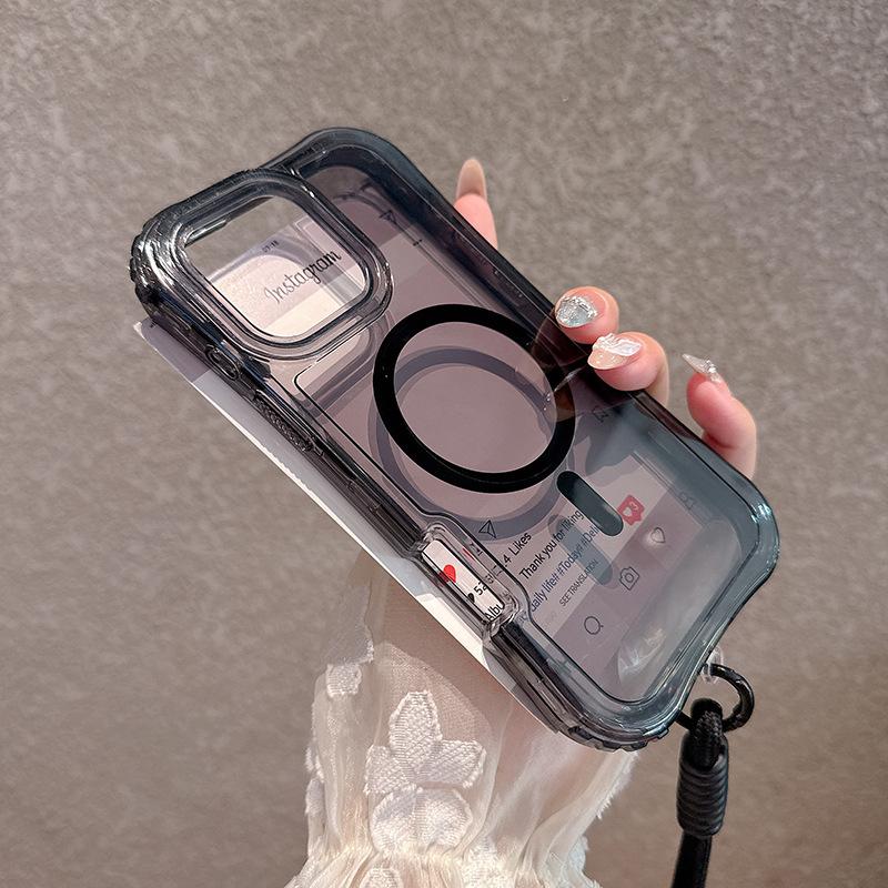

E-commerce Specializes in Waist-beautifying Three-in-one Magnetic Mobile Phone Case for IP16promax Multi-model Adaptive Hand Strap For iPhone 17 Pro Max