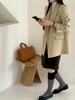 Korean-Style Double-Sided Wool Coat - Petite Fit, Versatile Autumn/Winter Design