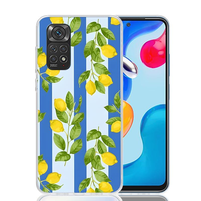Citrus Limon Linnaeus Phone Case For Xiaomi Redmi Note 13 14 15 Pro Plus 12S 12 14S 11S 11E 10 10S 11 11T 5G 4G Cover Coque Redm