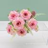 Artificial Rose Bouquet Home Decor Wedding Centerpiece Photography Prop Silk Flower Arrangement In Multiple Colors
