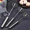 Stainless Steel Semi-Automatic Whisk,2024 New Multifunction Egg Beater,Beating,Whisking and Stirring,for Egg Whisk,Milk Frother,Cake,Batter and Other