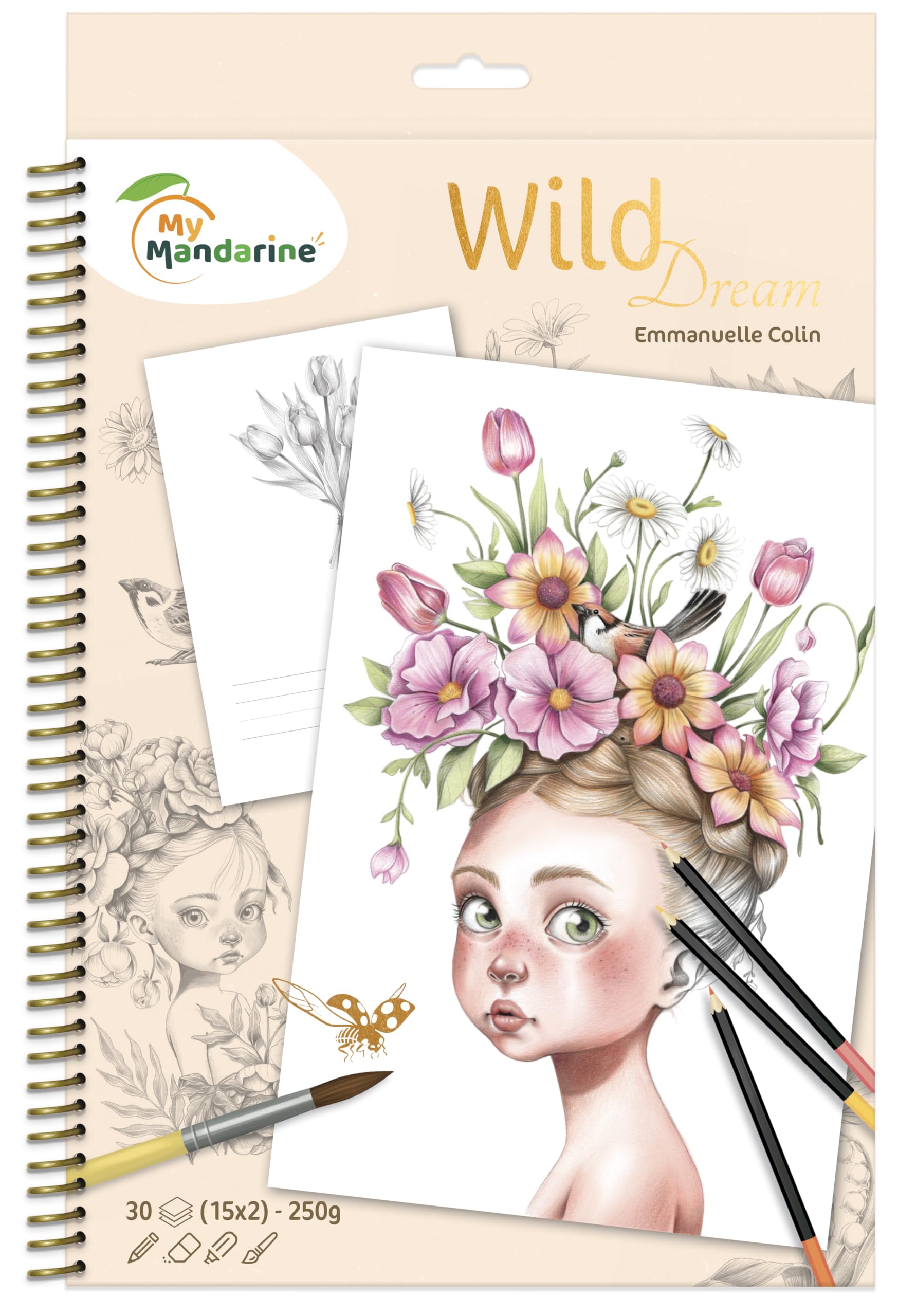 My Mandarine Coloring Book Wild Dream and Forest Animals Coloring Book for Adults Dream My Mandarine Avenue Mandarine avmgy163 (Girls & Plants)