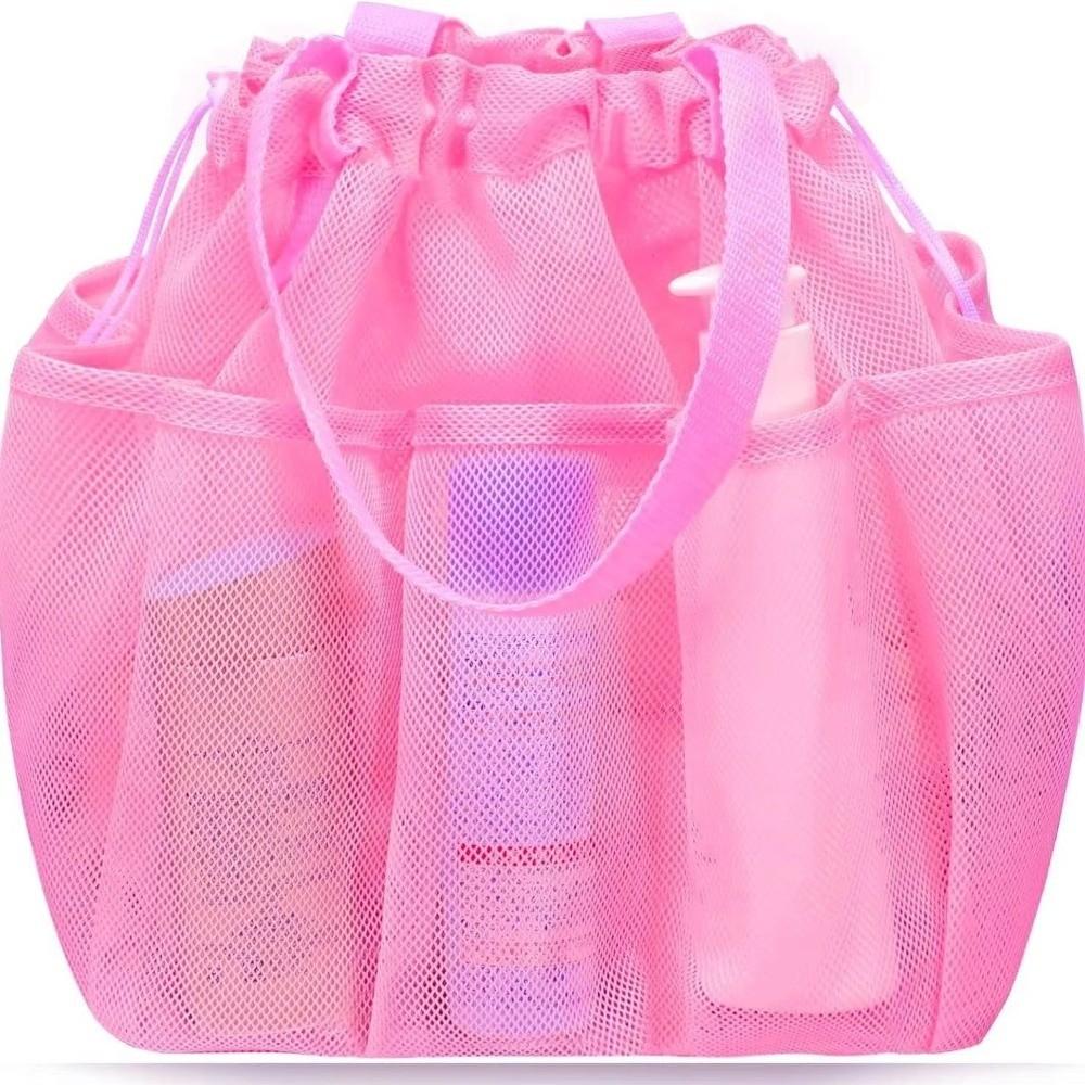 Portable Travel Toiletry Bag Bathroom Organizer Drawstring Bag Mesh Shower Bag  Swimming