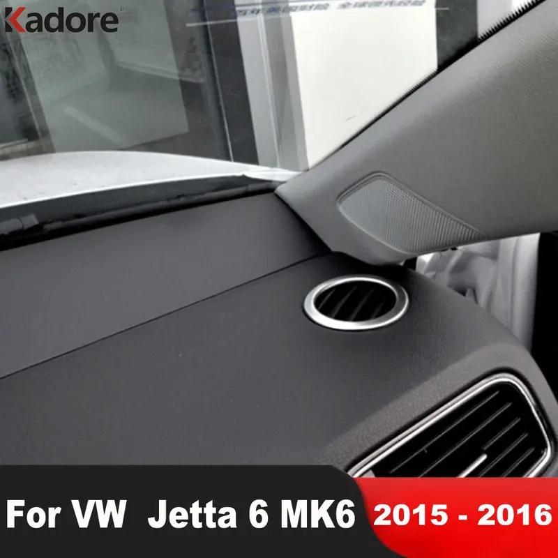 Car Front Upper Air Condition Vent Outlet Cover Trim For Volkswagen VW Jetta 6 Mk6 2015 2016 Steel Interior Molding Accessories