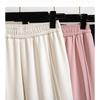 DIMANAF 2026 Summer New Plus Size Women Long Pants Loose Casual Elastic Waist Fashion Lady Bottoms Clothing Solid