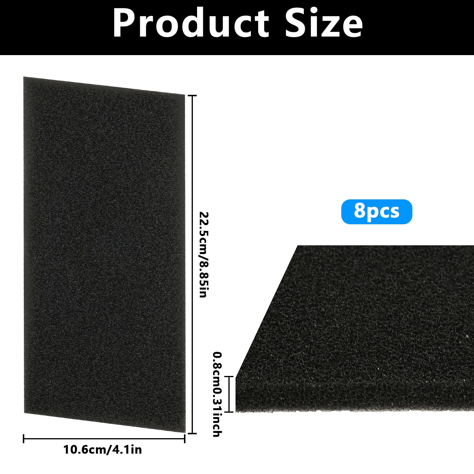 

Упаковка из 8 фильтров для сушилки (225x106x8мм) - Совместим с сушильными машинами с тепловым насосом Bauknecht/Whirlpool чёрный