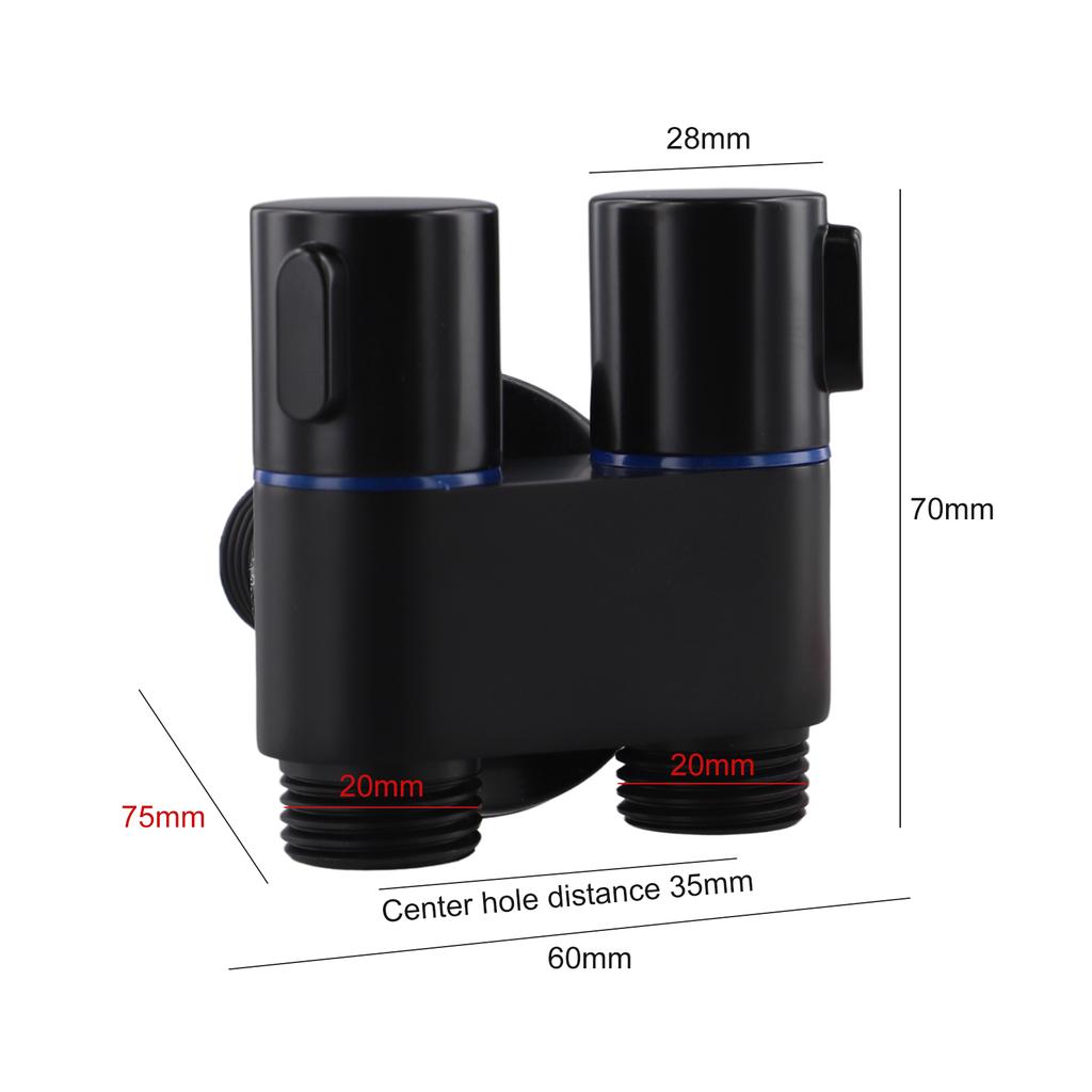 Toilet Valve Angle Valve Double Control Metal Handle One In Two Out Three-way Filling Toilet Companion High Quality