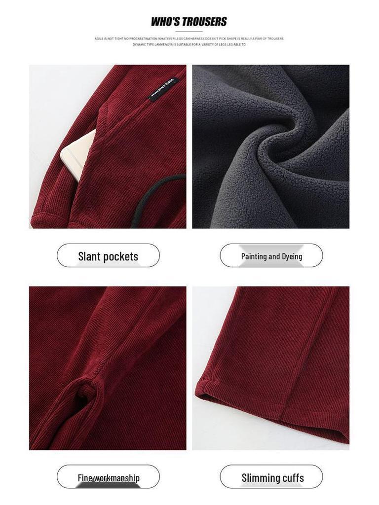 Girls' Plush Corduroy Pants - Autumn Winter 2025 - Thick, Loose, Casual Stylish Children's Wear