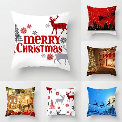 Christmas Elk Tree Cushion Cover  Ornament  Navidad Natal  Gifts