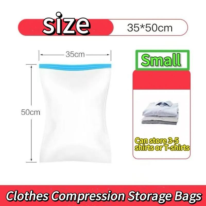

1-5pc Vacuum Compression Bag Hand-Rolled Clothes Quilt Hand-Rolled Storage Bag Sealed Bag Artifact Business Trip Air-Free Travel 1pcs
