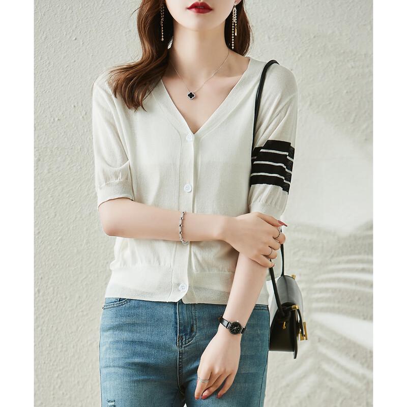 Firstview Women's Long-Sleeve V-Neck Knit Sweater