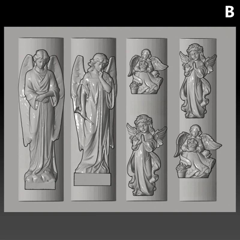 

Силиконовый 3D молд для ногтей Часы Ангела Сердце Замок Шаблоны для ногтей DIY Украшения для нейл-арта Пластины для стемпинга Инструменты для дизайна маникюра B