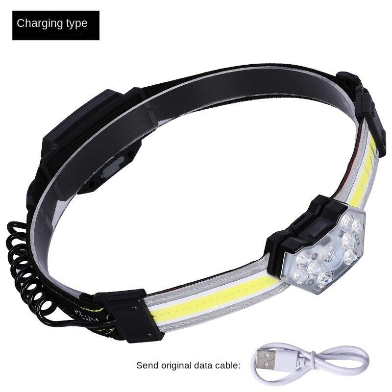 

Многофункциональный велосипедный светодиодный фонарь на голову с полимерной зарядкой, взрывозащищенный, для бега на открытом воздухе, COB