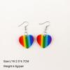 Rainbow Pride Earrings Gifts LGBT Lesbian Gay Pride Rainbow Earrings for Women Cute Star Heat Shape Drop Dangle Jewelry Gifts Accessories