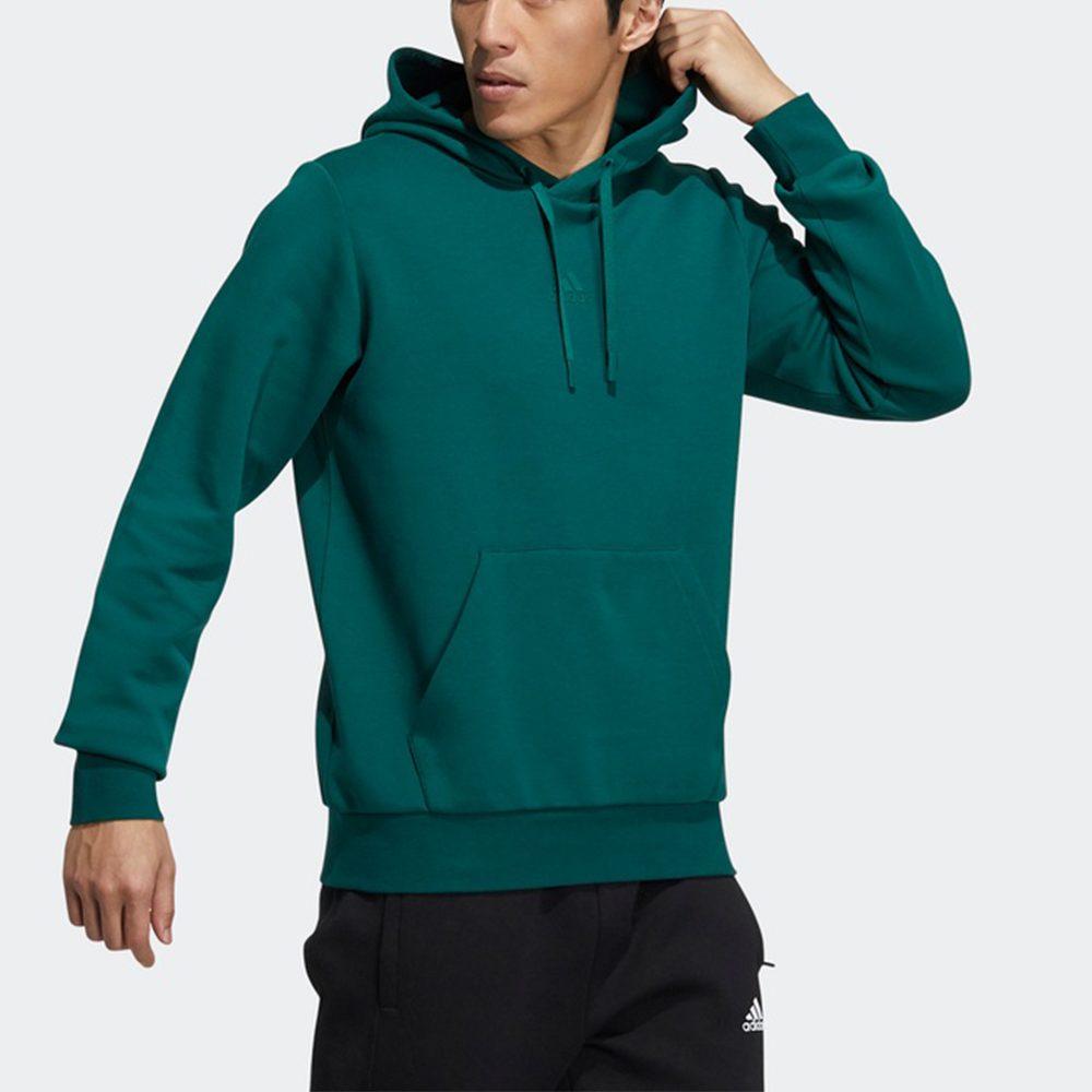 Adidas Sweatshirts Men's Green Hooded Moderate Regular H39273
