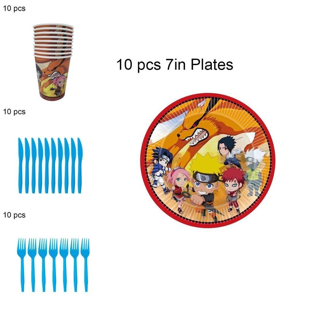 Vibrant Naruto Ninja Theme Birthday Party Supplies Including Banners And Cake Toppers