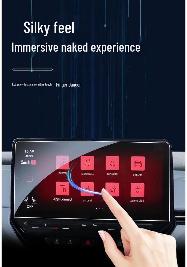 Tempered Glass Protective Film for 26 Leapmotor C11 Models - Navigation Screen & Dashboard