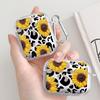 Clear Earphone Cases Cover Case For Airpods Pro Pro2 4 3 1 Pro3 2 Leopard-patterned Sunflower