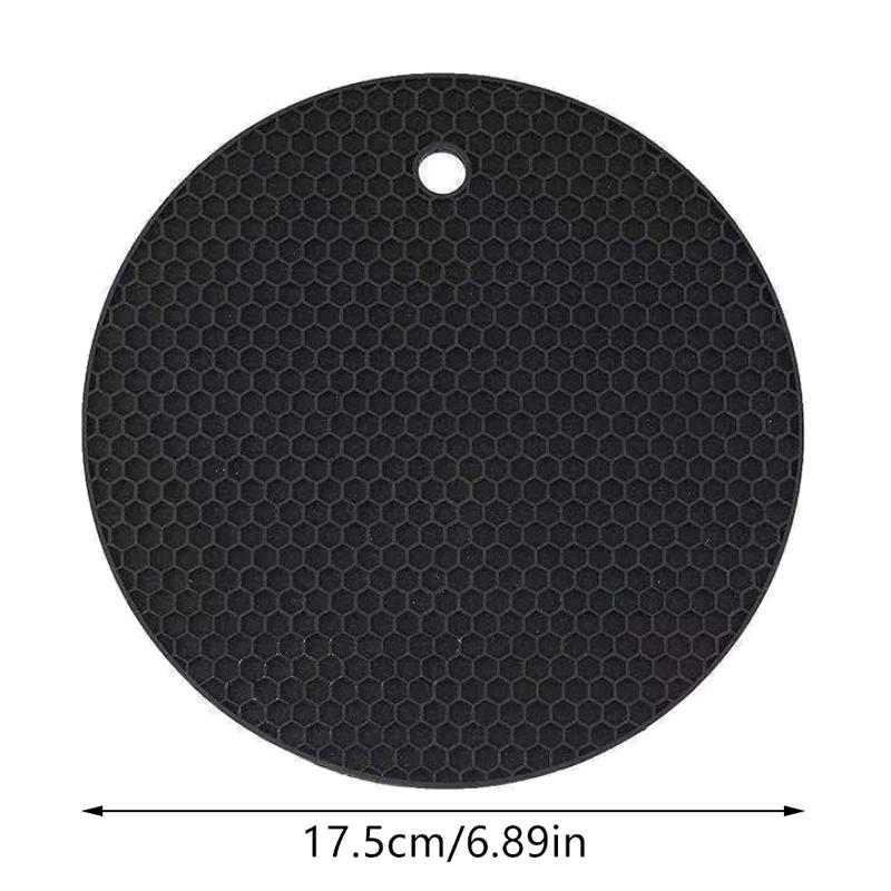 1 Stück Silikon Hitzeschutzmatte Topfgestell Haushalt Küchenarbeitsplatte Schutz Hitzebeständig Rutschfest Kreisförmige Silikonmatte