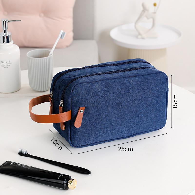 Double-layer Travel Toiletry Bag Men's Business Portable Toiletry Storage Bag Moisture-proof Large Capacity Cosmetic Bag Wholesale