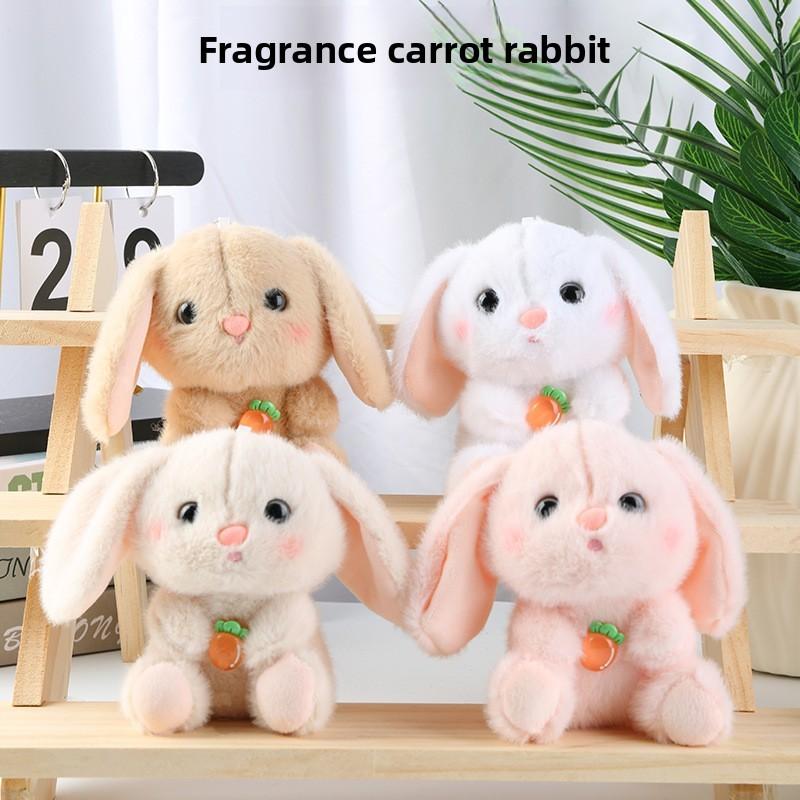 Carrot Bunny Adorable Plush Pendant Doll Key Chain For Kids Collectors And