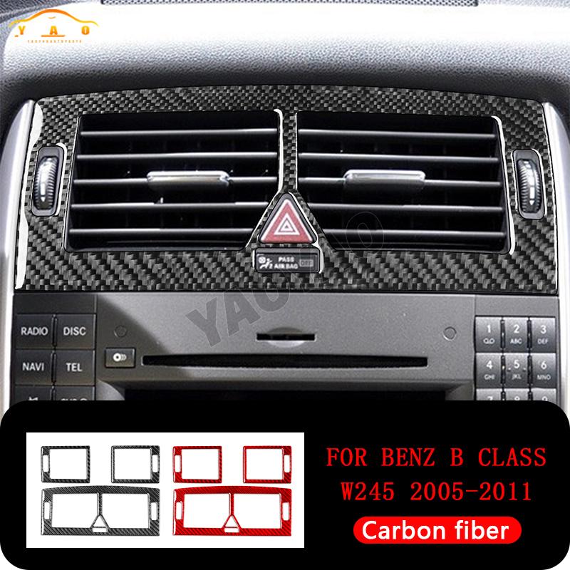Fibra di Carbonio Per Mercedes Benz Classe B W245 2005-2011 Pannello Copri Bocchetta Aria Condizionata Adesivo Accessori Auto
