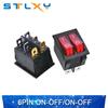 1PCS Electrical equipment with 3-digit 6-speed light switch KCD4 rocker switch power switch ON-OF-ON 30A 250VAC/16A/20A 125VA