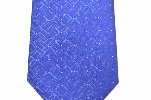 Dunhill Silk Tie with Brand Logo and Polka Dot Pattern Blade Edh22s015 BLUE Men's (8cm Width) DU21RPTW1P0-472
