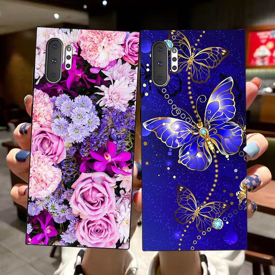 For Samsung Galaxy Note 10 Plus Case Color Painted Soft Liquid Silicone Camera Protection Phone Cover For Samsung Galaxy Note 10
