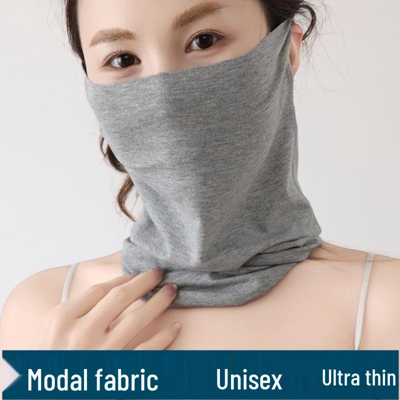 Modal Ear-Loop Sun Protection Neck Gaiter for Men and Women - Cervical Spine Warming Scarf for Outdoor Cycling