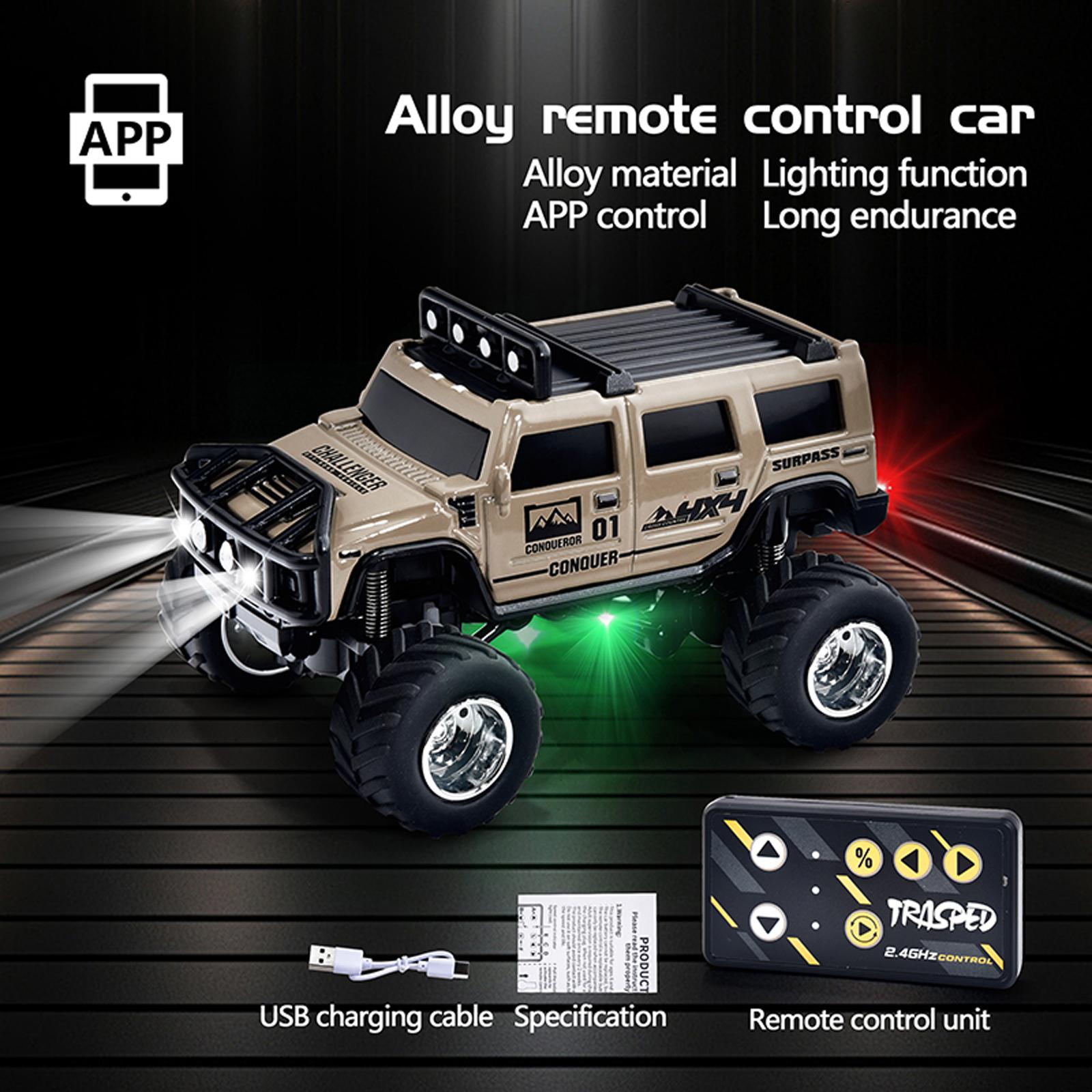 

Дорожная машина на радиоуправлении с регулируемой скоростью, фарами и амортизаторами, может подключаться для управления с мобильного телефона One Size