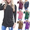 Stylish Long-sleeve Button Detail T-shirt For Women In Various Colors And Sizes