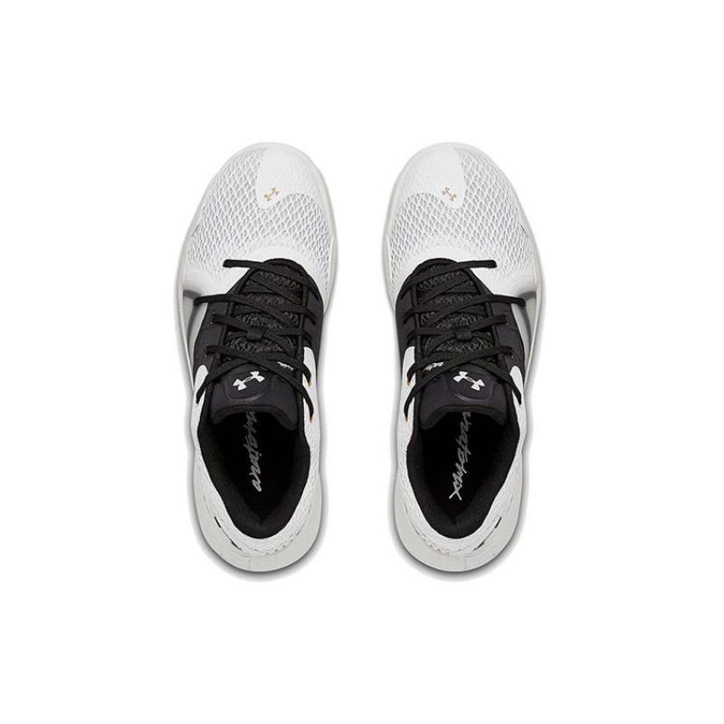 Under Armour Spawn 2 Tai Chi Yin Yang Fabric Cushioned Low Retro Basketball Shoes Unisex Black White 3022626-100
