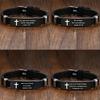 Cross Jesus Scripture Quote Bracelet Christian Bible Verse Stainless Steel Bracelets Silicone Wristband Men Women Jewelry Gift