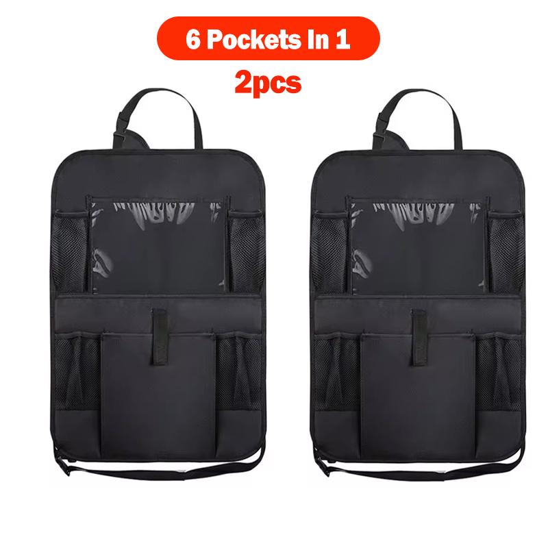 Car Seat Organizer Multi-functional Oxford Fabric Car Back Multi Pocket Storage Bag with Tablet Holder Protector for Kids