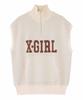Half Zip Knit Sweater White X-girl Women's Vest,