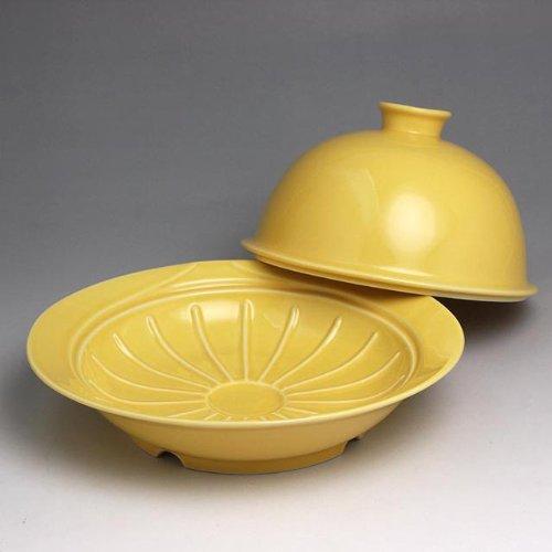 Arita Ware Microwave-Only Steamer Cooker (Arita Ware Yellow Glaze) Metabo