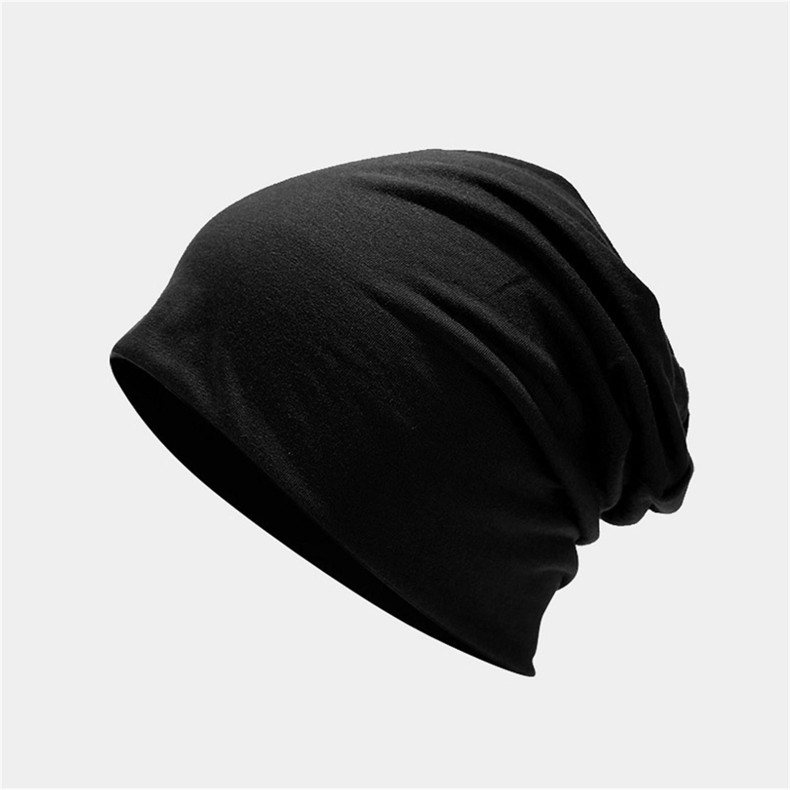 Unisex Slouchy Beanie Hat Soft Stretchy Knit Cap for All Seasons Stylish and Comfortable Headwear M чёрный