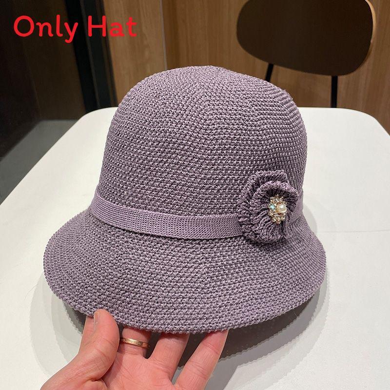 Summer Ladies Hat With Floral Pattern And Sun Protection For Outdoor Travel