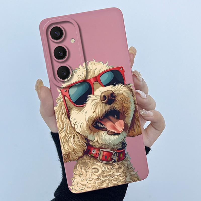 Funny Cool Cat Dog Silicone Phone Case For Samsung Galaxy A16 A26 A36 A56 5G Bumper Matte Protective Soft Back Cover Shell Capas