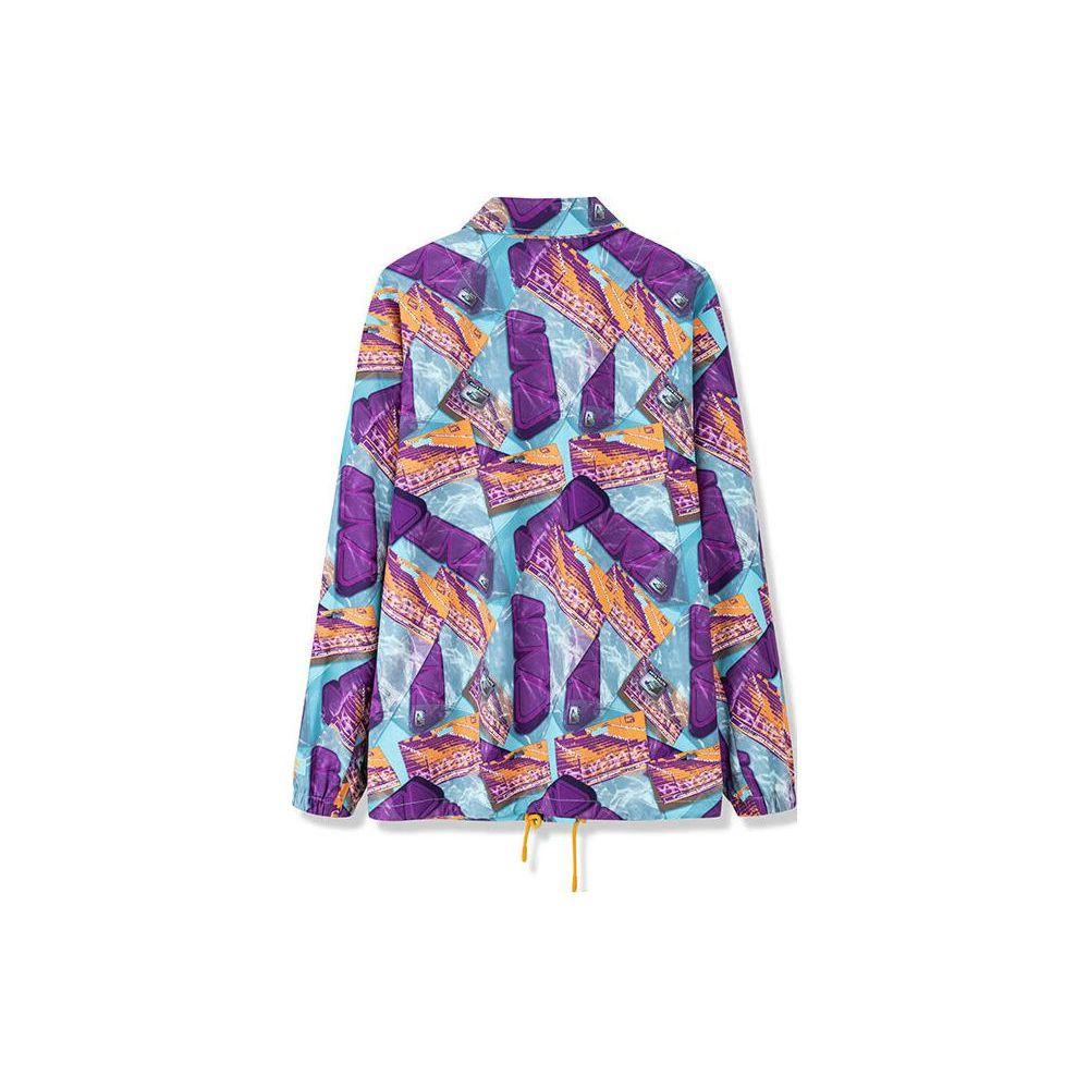 Anta Full Print Single Button Long Sleeve Jacket Men Jacket Purple 152328605-1