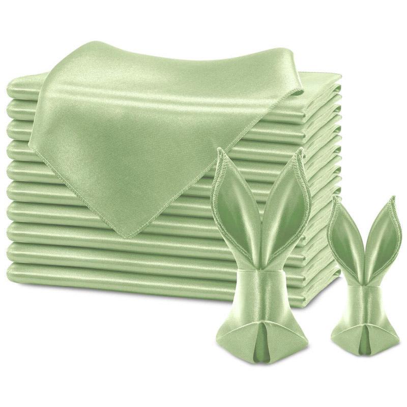 High-End Satin Napkin - Folded Flower Design for Hotels and Weddings