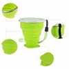 Portable Silicone Retractable Folding Cup With Lid Telescopic Collapsible Drinking Cup Outdoor Coffee Cups Kitchen Bar Supplies