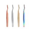 Wholesale High Quality Hot Sale Custom Stainless Steel Eyelash Aid Makeup Eyelash Extension Tweezer Professional Beauty Tweezer