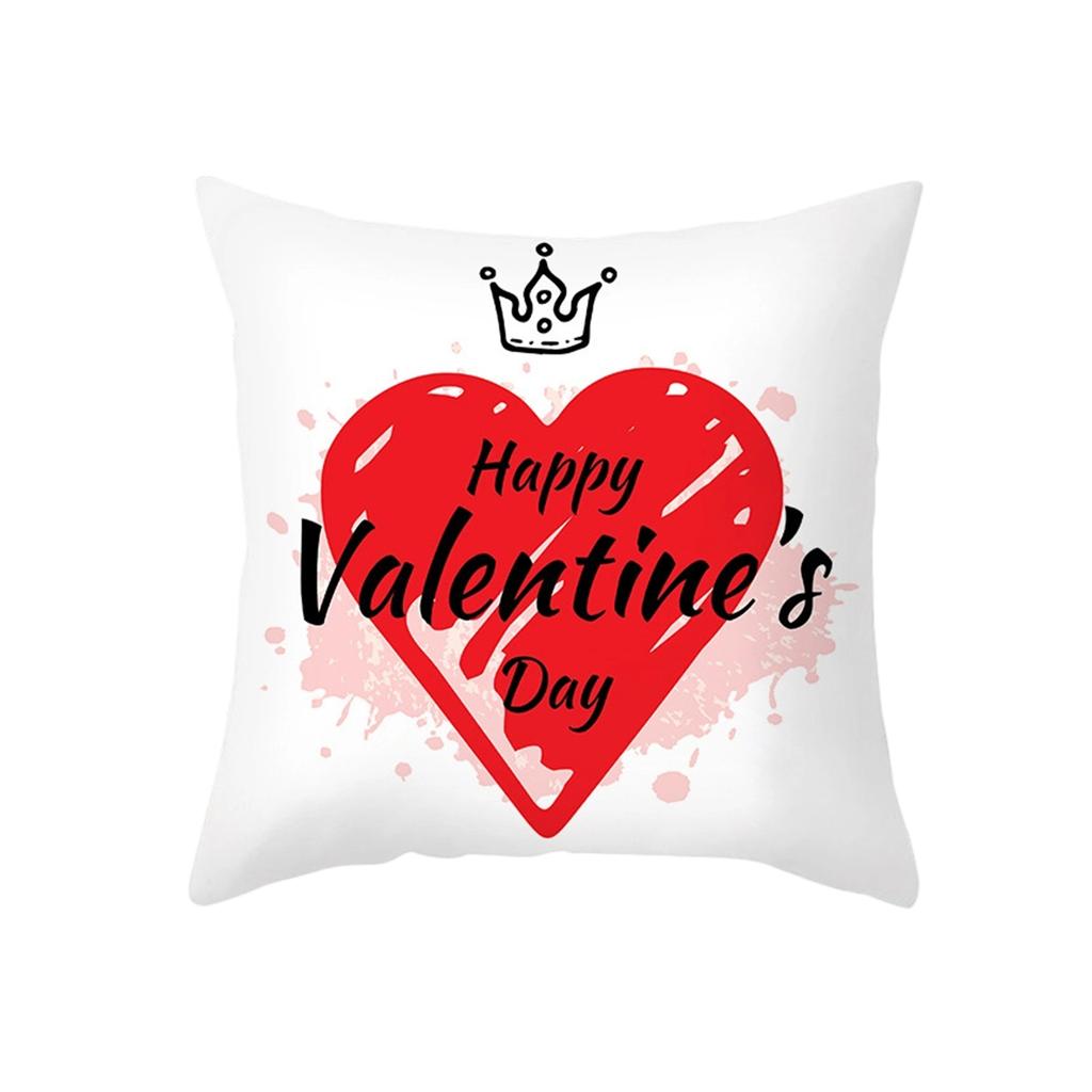 Valentine's Day Pillowcase, 17.71 X17.71 Inches, Winter Holiday Theme, Sofa Throw Pillow Cover