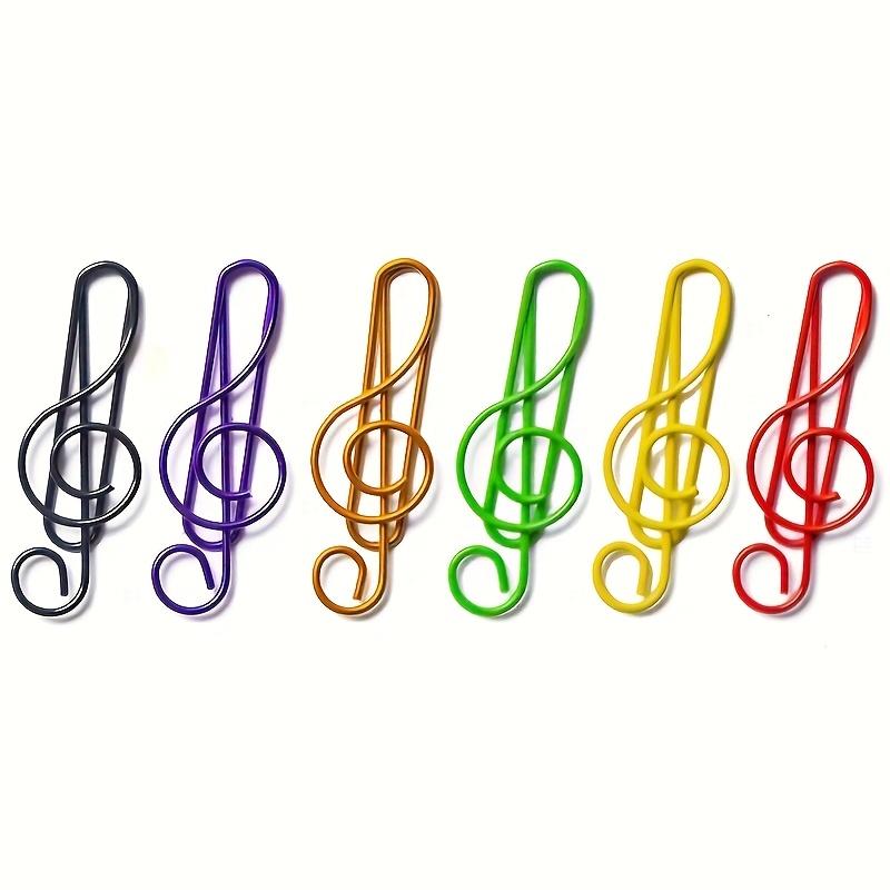 10 Color note shaped paper clips randomly selected