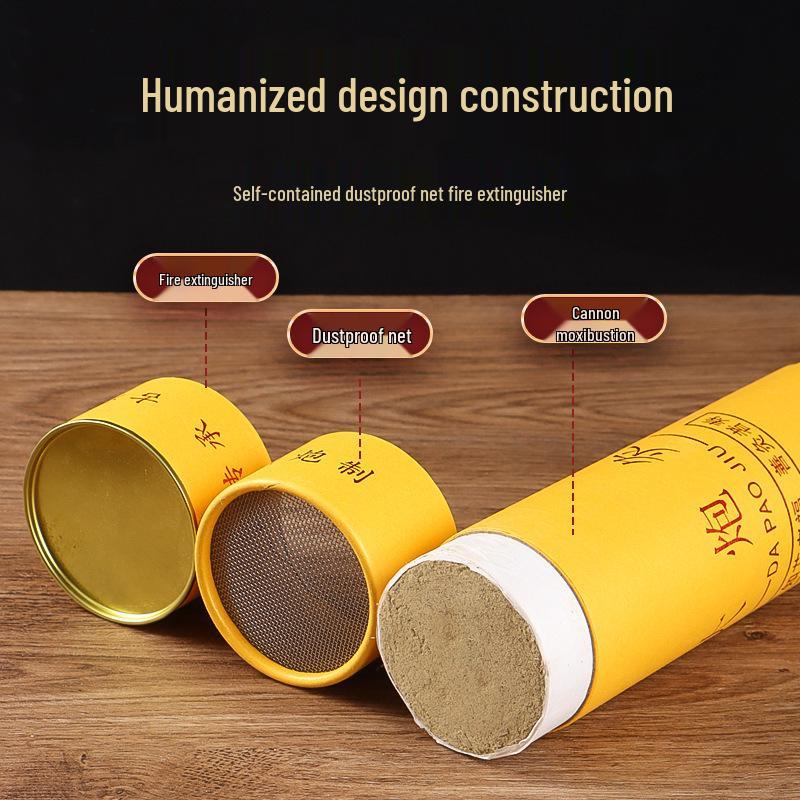Moxibustion Cylinder Stone Mill Moxa Wool Thunder-Fire Stick Extinguisher 7cm Thick Mugwort Cone