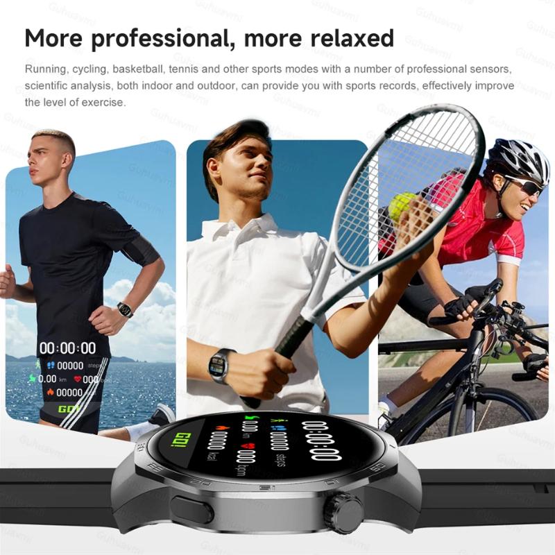 2025 New Bluetooth Call Smart Watch Men AMOLED HD Large Screen Heart Rate NFC IP68 Waterproof Sport Wireless Charging for Xiaomi
