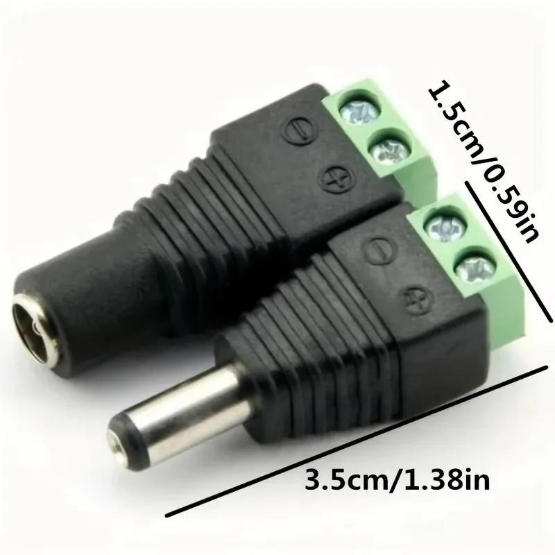 5 Pairs DC 12V Male Female Connectors 2.1*5.5mm Power Plug Adapter Jacks Sockets Connector For Signal Color LED Strip Camera